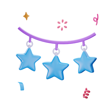 Star Decorations  3D Icon
