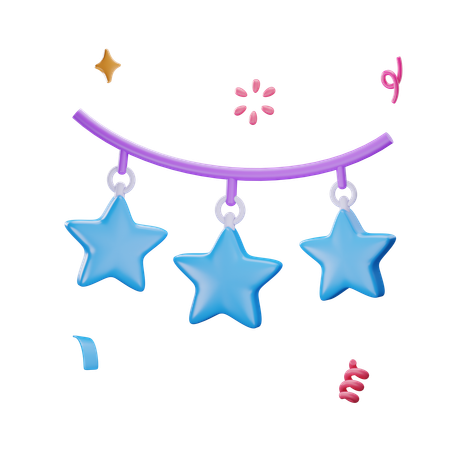 Star Decorations  3D Icon