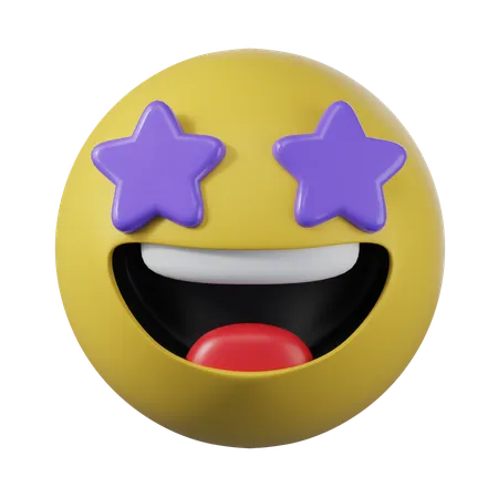 Star Eye Emoji  3D Icon