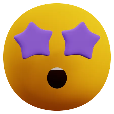 星の目絵文字  3D Icon