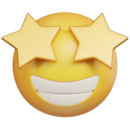 Star Eyes Emoji  3D Icon