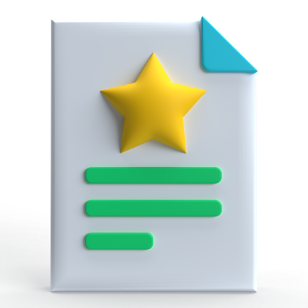 Star File  3D Icon