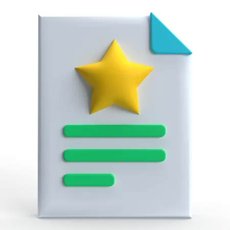 Star File  3D Icon