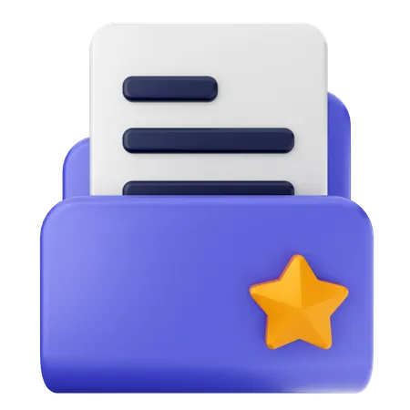 Star Folder  3D Icon