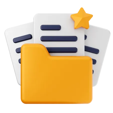 Star Folder  3D Icon