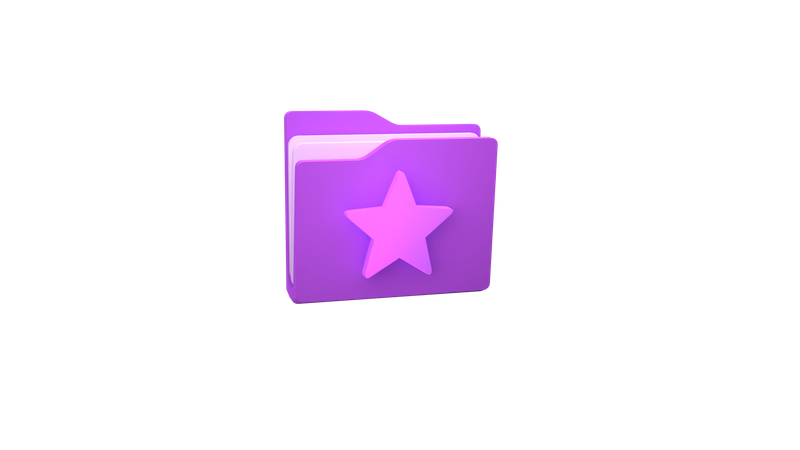 Star Folder 3D Illustration