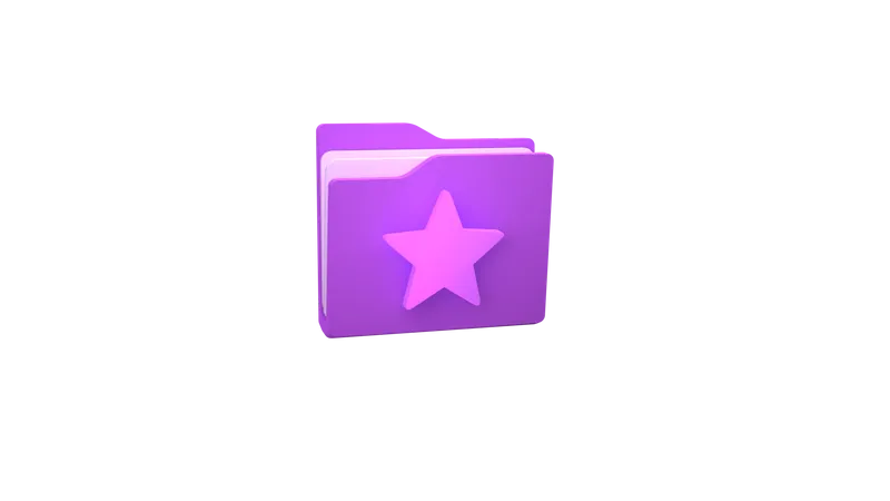 Star Folder  3D Illustration