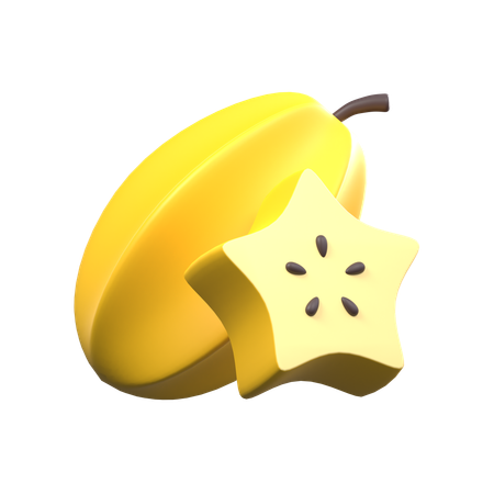 Star Fruit Slices  3D Icon