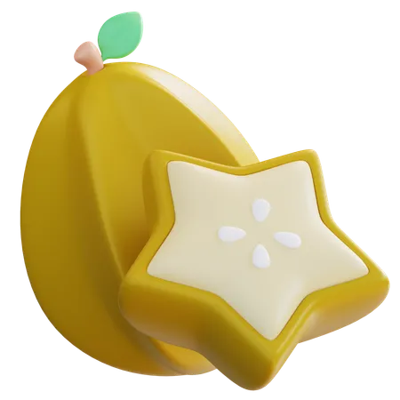 3 D Illustration Star Fruits 3D Icon