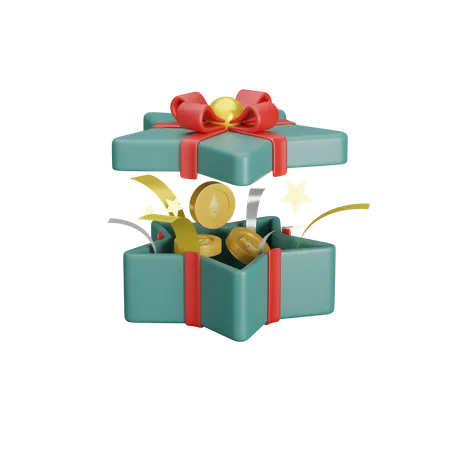 Star Gift Box Opened  3D Icon