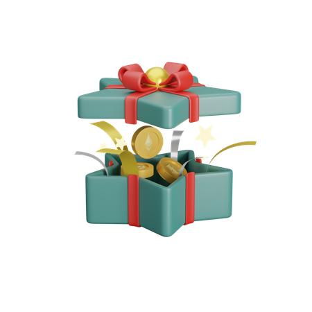 Star Gift Box Opened  3D Icon