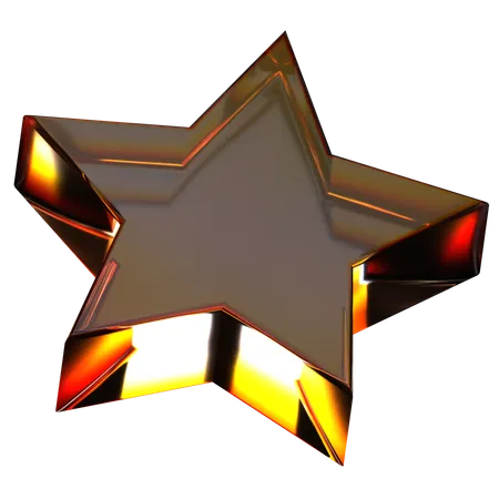 Star Glass Abstract Shape  3D Icon