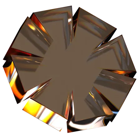 Star Glass Abstract Shape  3D Icon