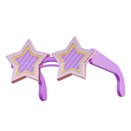 Star Glasses  3D Icon