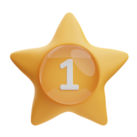 Star gold  3D Icon