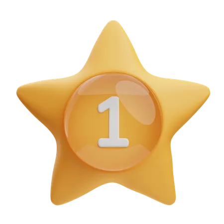 Star gold  3D Icon
