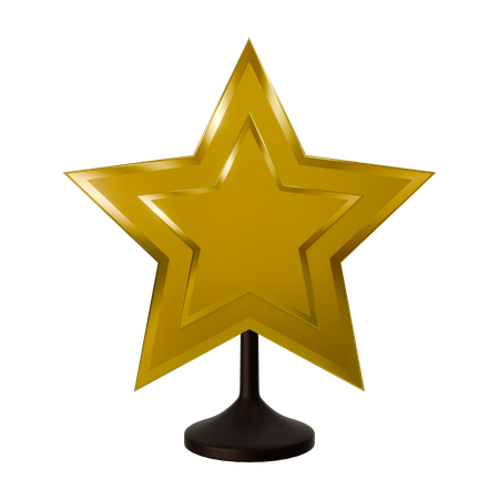 Star Gold trophy  3D Icon