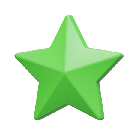 Star Green  3D Icon