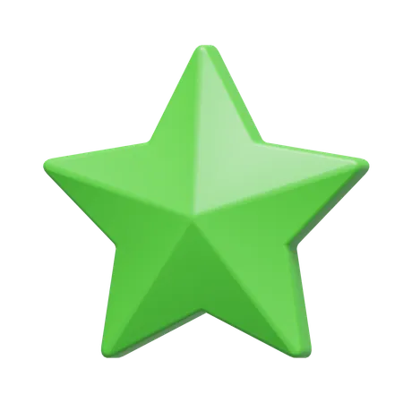 Star Green  3D Icon