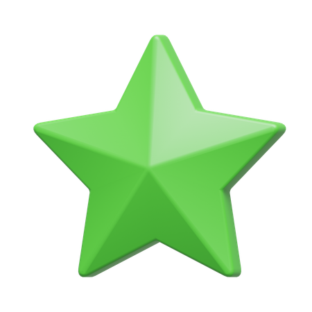 Star green  3D Icon