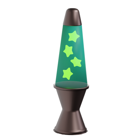 Star lava lamp  3D Illustration