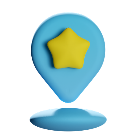 별 위치 핀  3D Icon