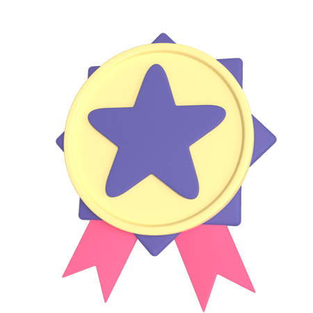 Star medal  3D Illustration