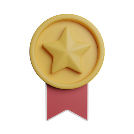 Star medal  3D Logo