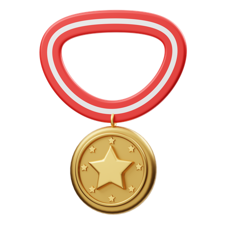 Star Medal 3D Illustration