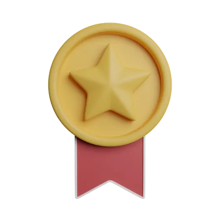 Medal Star Label 3D Logo