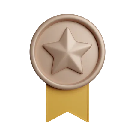 Award Medal Bronze 3D Illustration