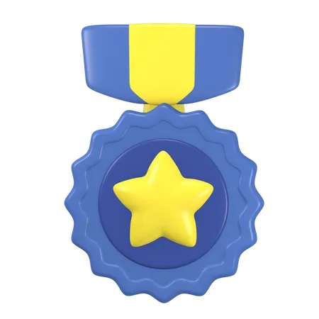 3 D Rendering Cute Icons Award Medal Themed Motivation Champion Spirit 3D Icon