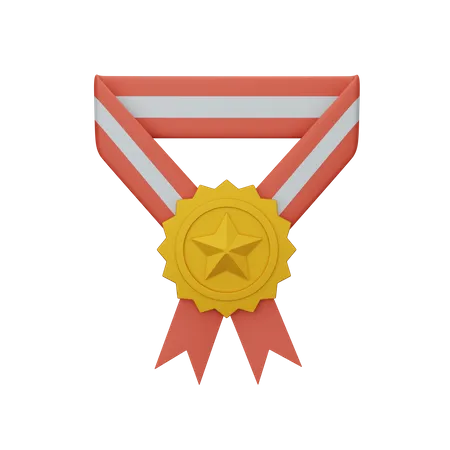 3 D Rendering Medal Isolated Useful For Education Learning Knowledge School And Class Design 3D Icon