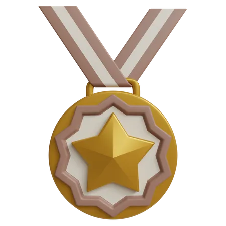 Star Medal 3 D Illustration Education With Transparent Background 3D Icon