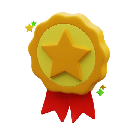 Star Medal Badge  3D Icon
