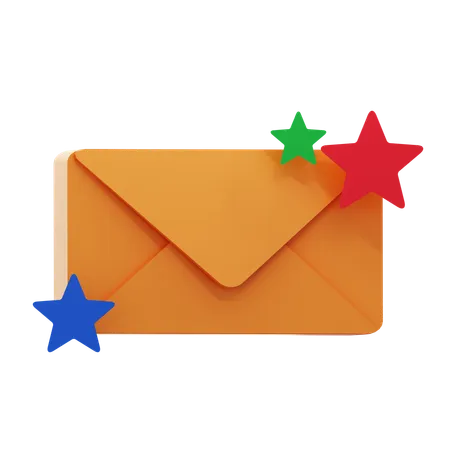 Star Message  3D Icon