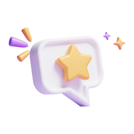 Star Message  3D Icon