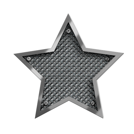 Star Metal Plate  3D Icon