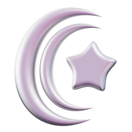 Star Moon  3D Icon