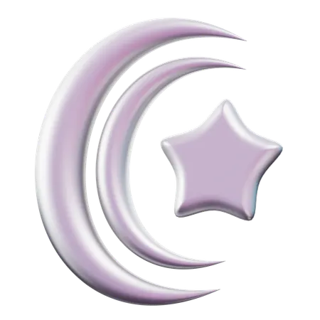 Star Moon  3D Icon