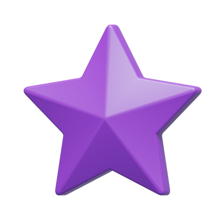 Star Purple  3D Icon