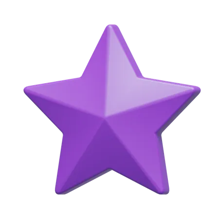 Star Purple  3D Icon
