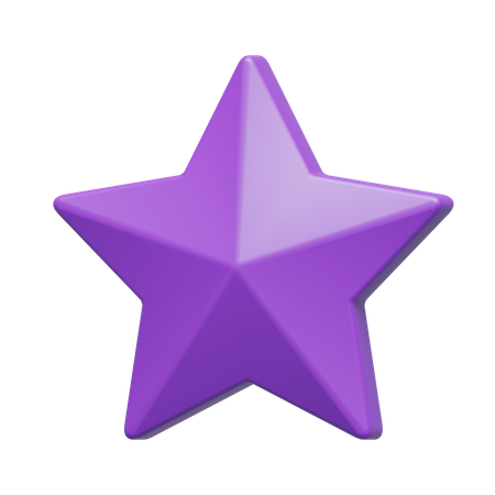 Star purple  3D Icon