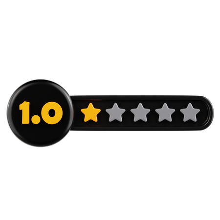 Star Rating 1  3D Icon