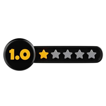 Star Rating 1  3D Icon