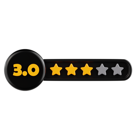 Star Rating 3  3D Icon