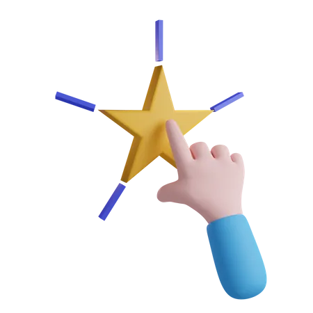 Star Rating 3 D Illustration Contains PNG BLEND And OBJ Files 3D Icon