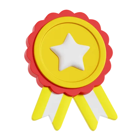 Star Ribbon  3D Icon