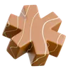 Star Shaped Brown Cookie With Drizzle