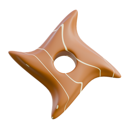 Star Shaped Chocolate Snack  3D Icon